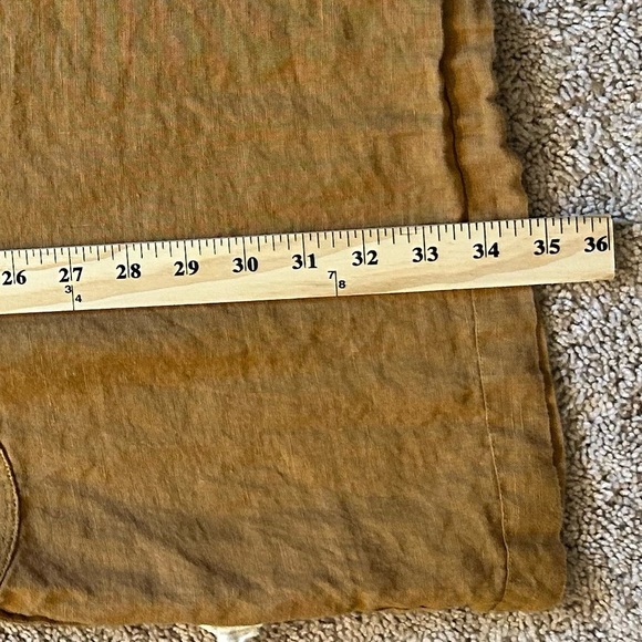 Ethically sourced women owned small business European linen rust dress Large - Picture 10 of 10